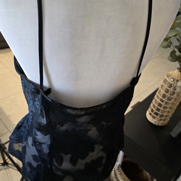 Victoria's Secret Vintage Black Mesh Babydoll Sexy Bodysuit Nightgown L - Picture 5 of 8